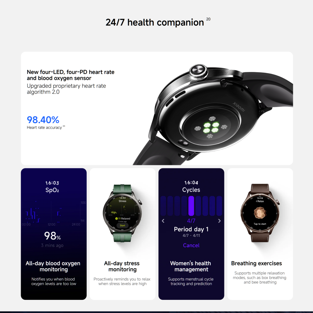 Versi Global Xiaomi Watch S5 S - Fall Detection Watch ulasan dan harga